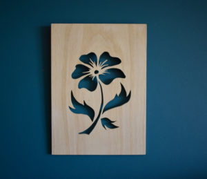 cadre bois fleur