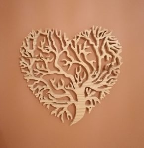 Arbre de vie coeur en bois